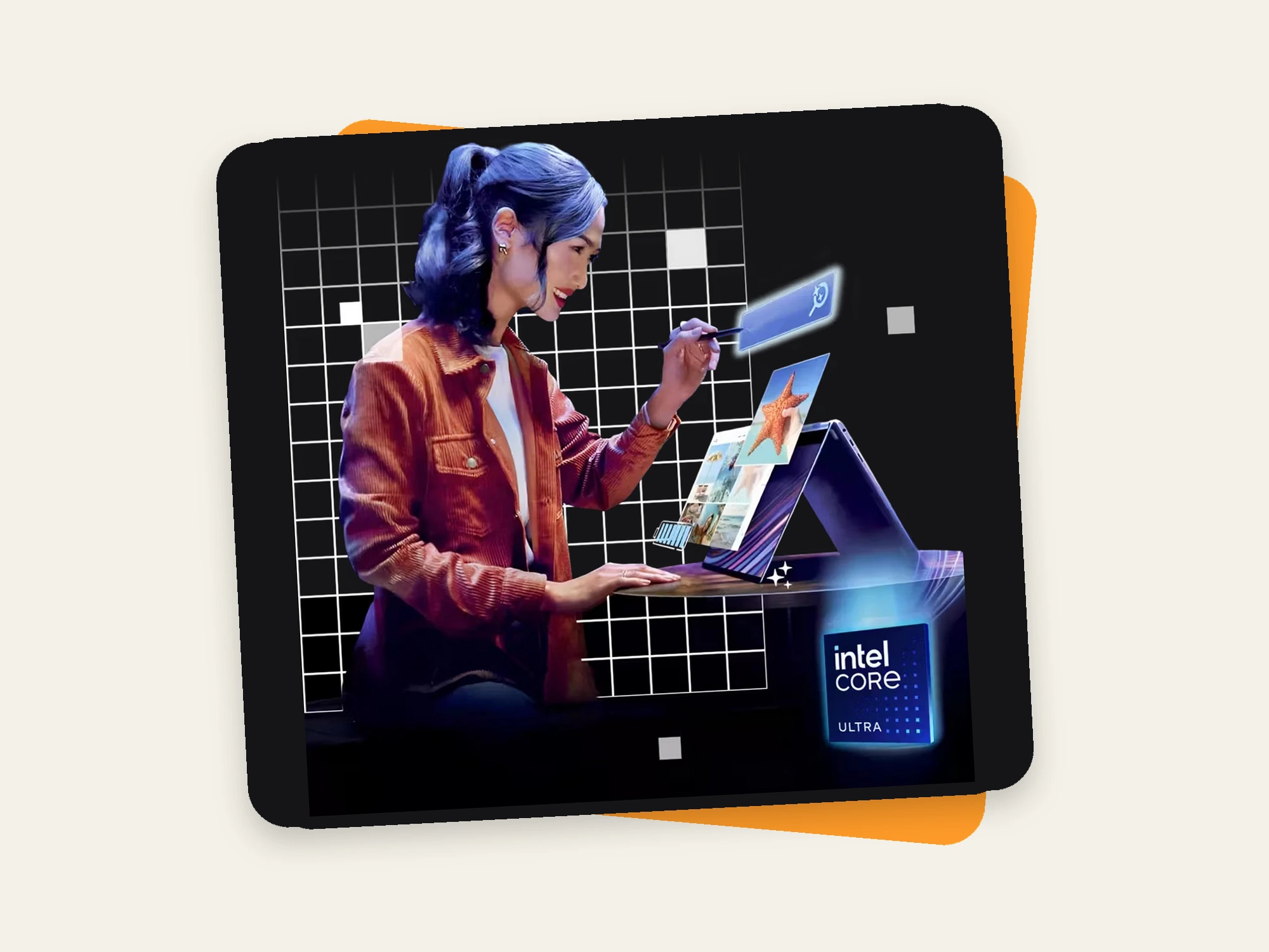 Intel Core Ultra campaign illustration